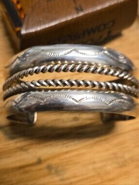 Sterling Silver Twisted Rope Cuff Bracelet